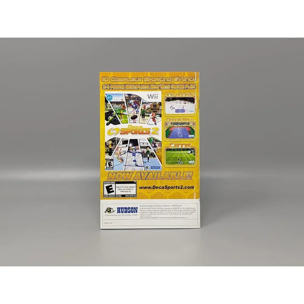 Deca Sports Nintendo Wii Replacement Case & Manual Only No Game